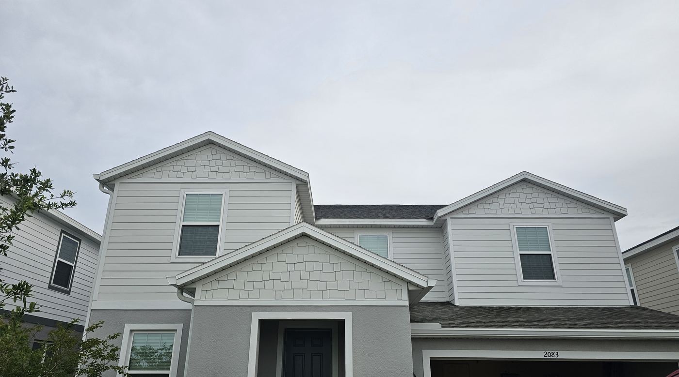 Finished home with fiber-cement siding