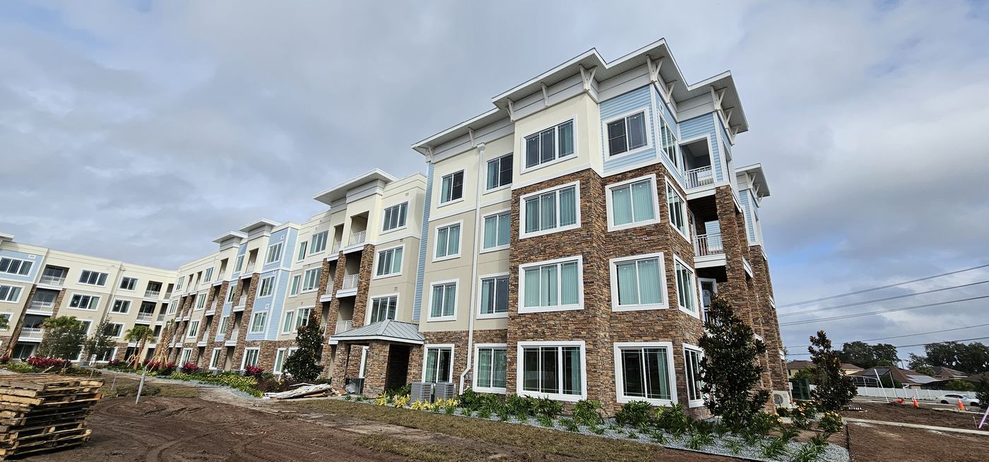 Multifamily buildings with siding and stone